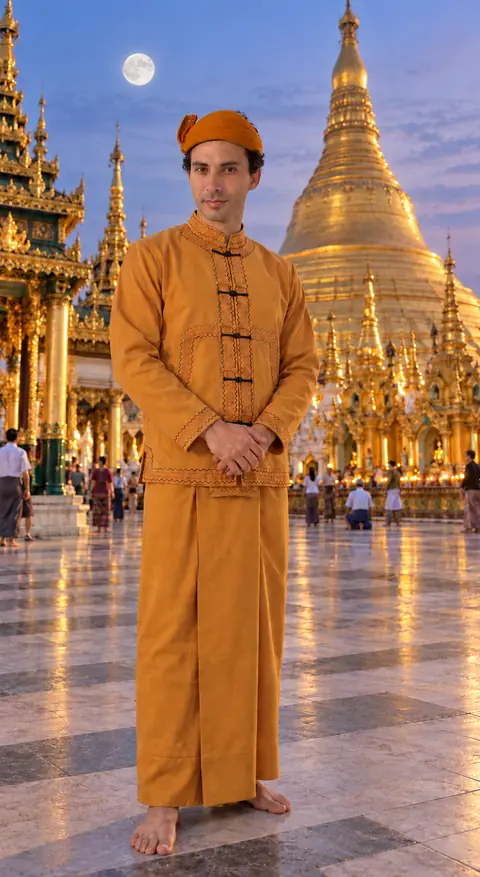 Sai Thura at the Shwedagon Pagoda